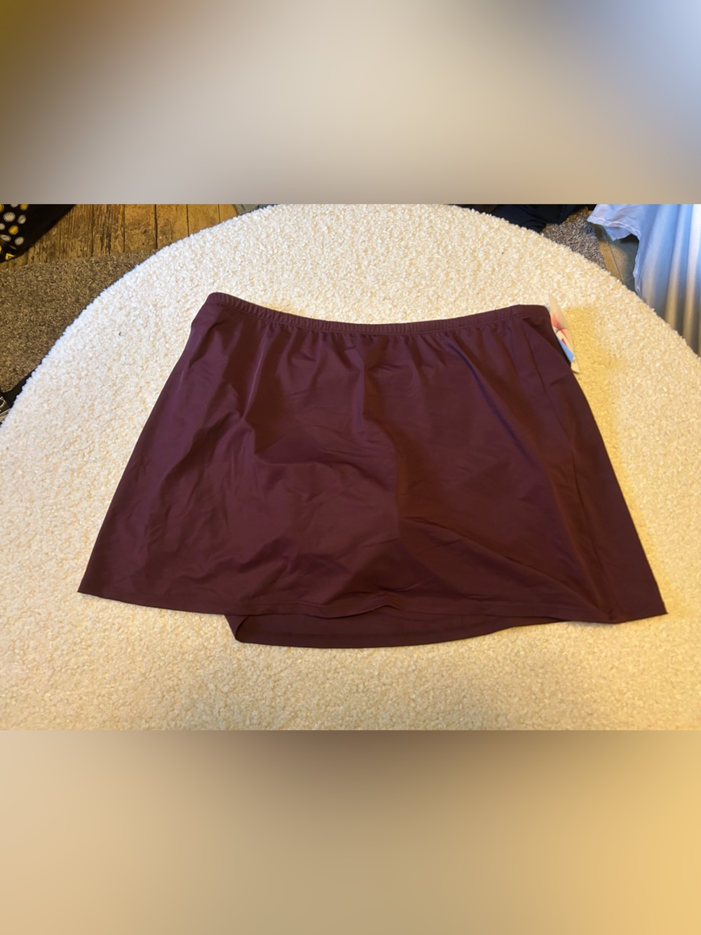 Lands' End Maroon Swim Skirt